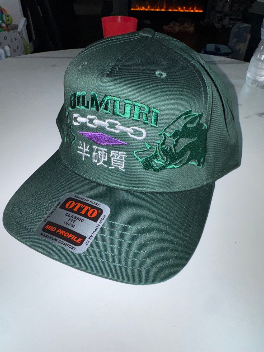 OTTO Dark Green Embroidered Graphic Baseball Cap